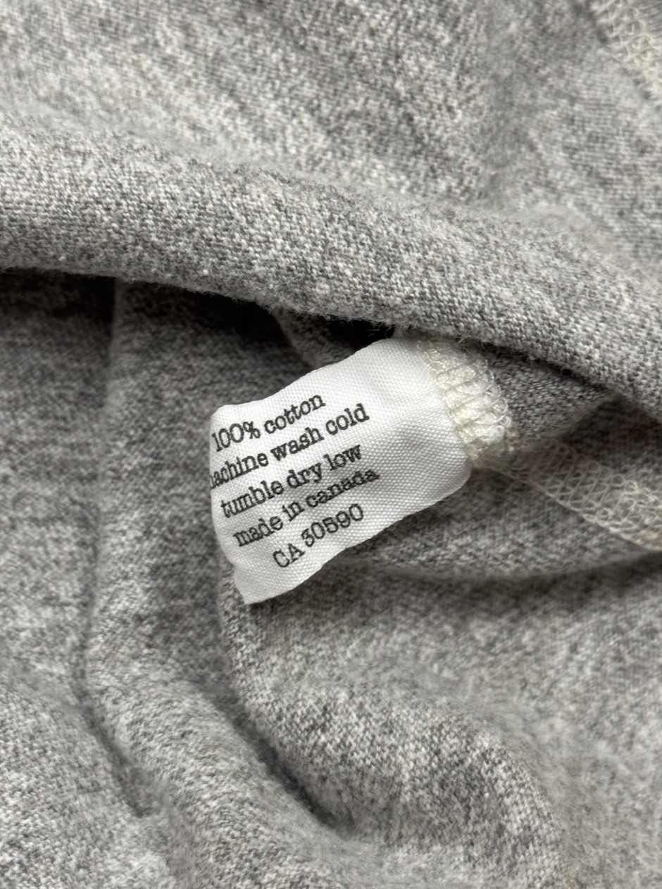 Homespun Knitwear Henley Long Sleeve Men’s Sweatshirt Size L Retro Style Grey gallery