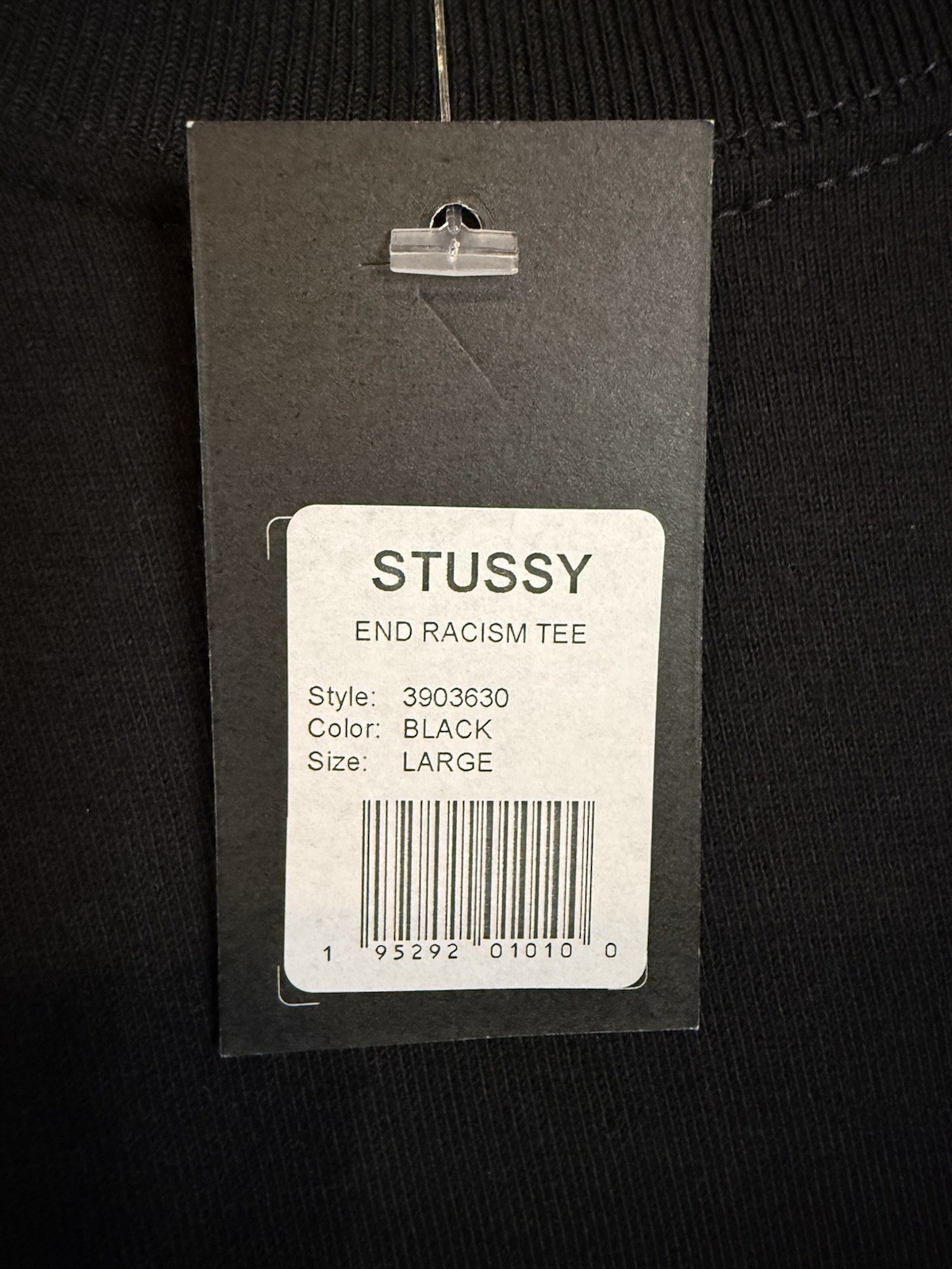 Stussy - Stand Firm - End Racism Now !! Tee Shirt Size Large - Black gallery