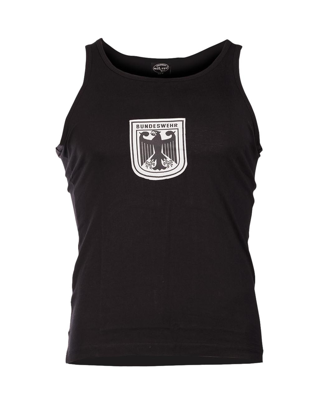 GERMAN MILITARY TANK TOP SHIRT BUNDESWEHR BLACK COTTON PHYSICAL TRAINING P.T.U gallery