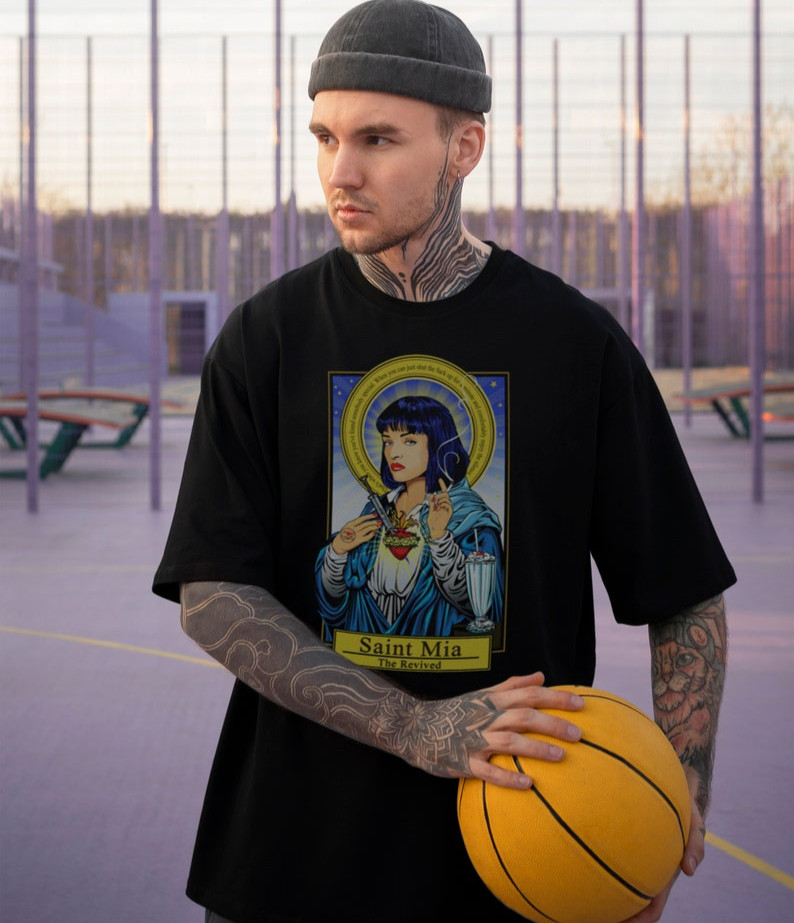 Saint Mia T-Shirt, 90s T Shirt, Movie Quotes, Cool Aesthetic Art Tee, Unisex Tee gallery