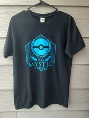 Pokemon Team Mystic Trainer M Medium T Shirt Black Gildan