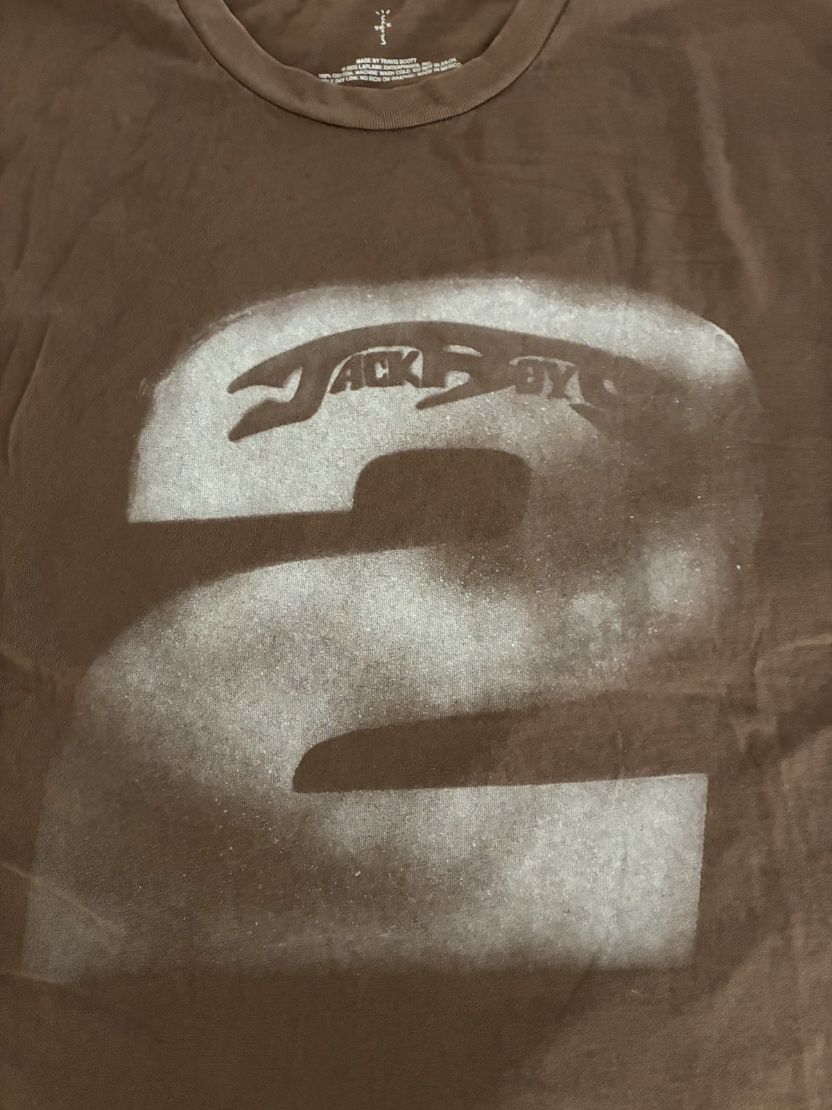 Travis Scott T Shirt XXL Brown JackBoys 2 A2 Tee NEW *hole gallery