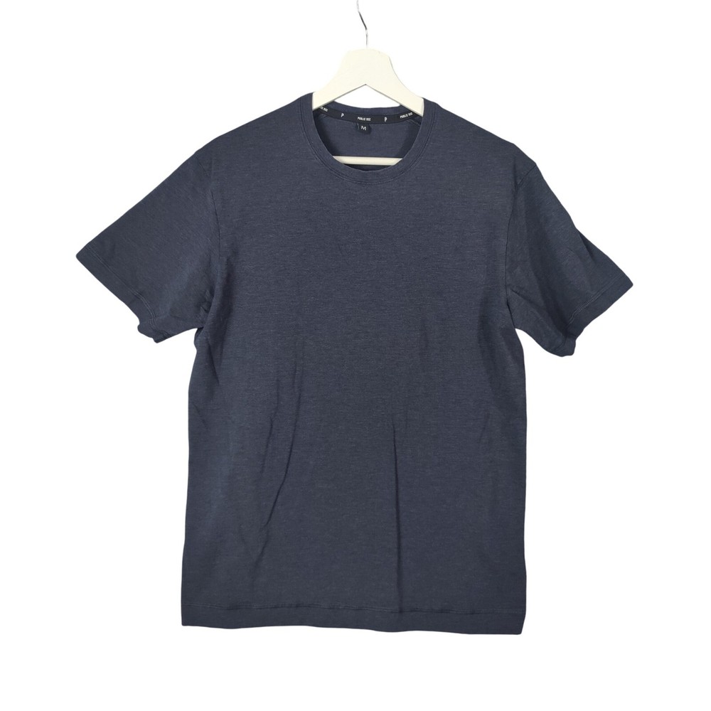 Public Rec Go-Dry Crew Neck TShirt Pima Cotton Soft Athletic Navy Comfort Mens M