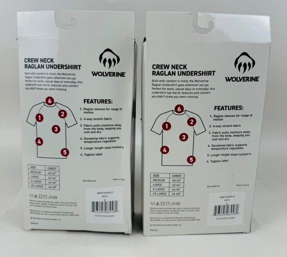 Wolverine Mens Undershirts Tagless Lightweight Soft T-Shirts - Medium-2 Pack gallery