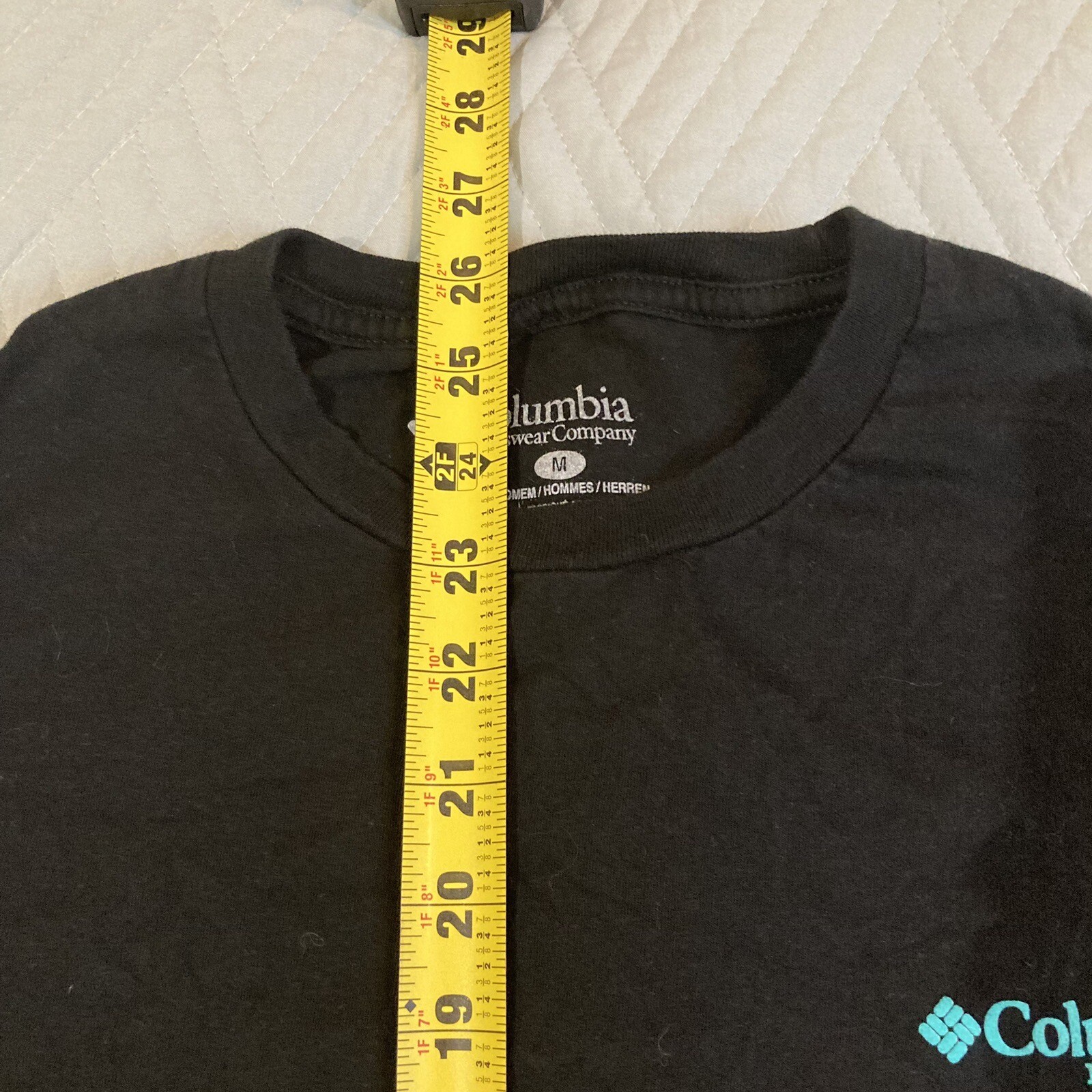 Columbia Mens Shirt Med Blue Neon Camping Graphic Short Sleeve Outdoor Rare Pink gallery