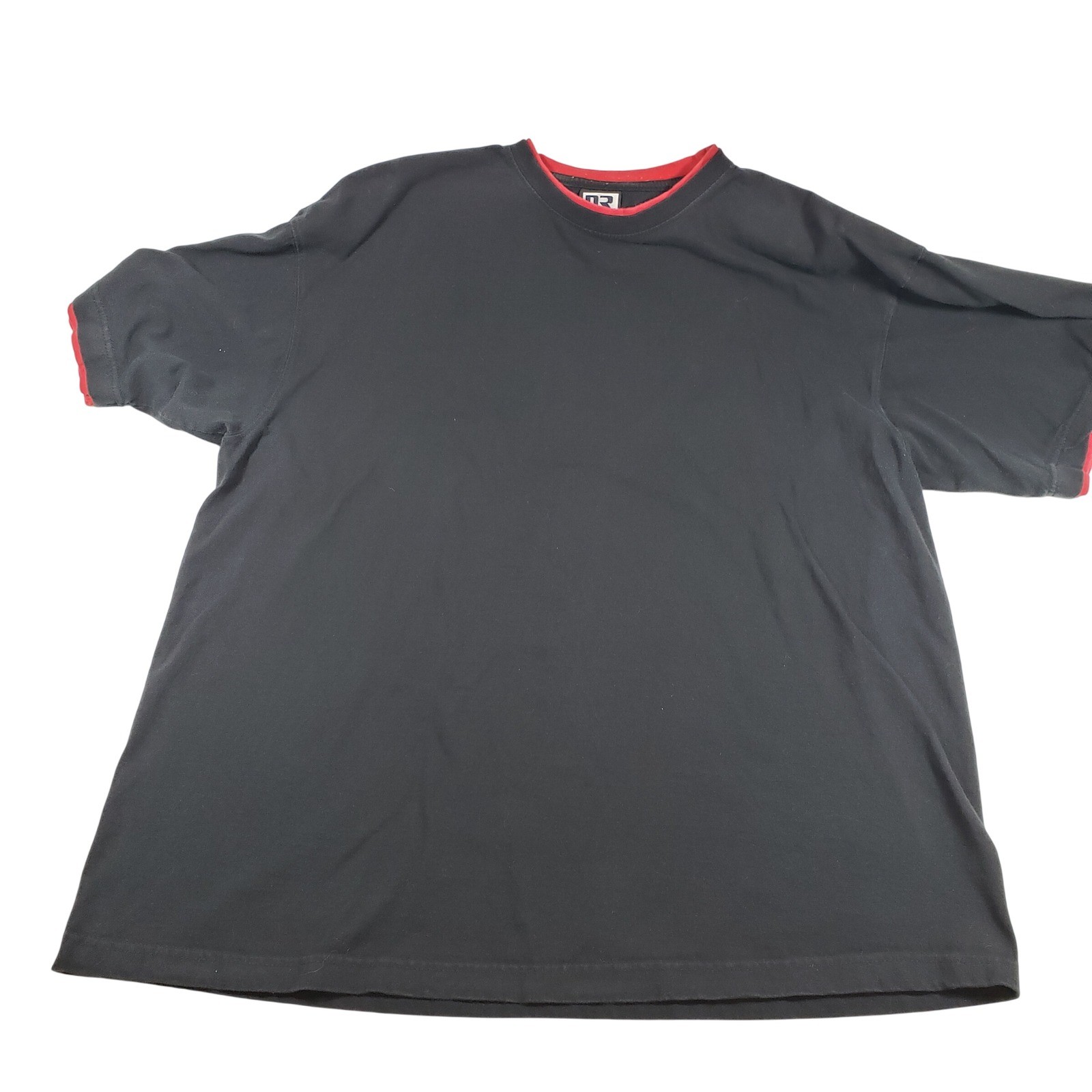 Dream USA Black Red Trim T Shirt XL Casual Comfort Short Sleeve Top Mens