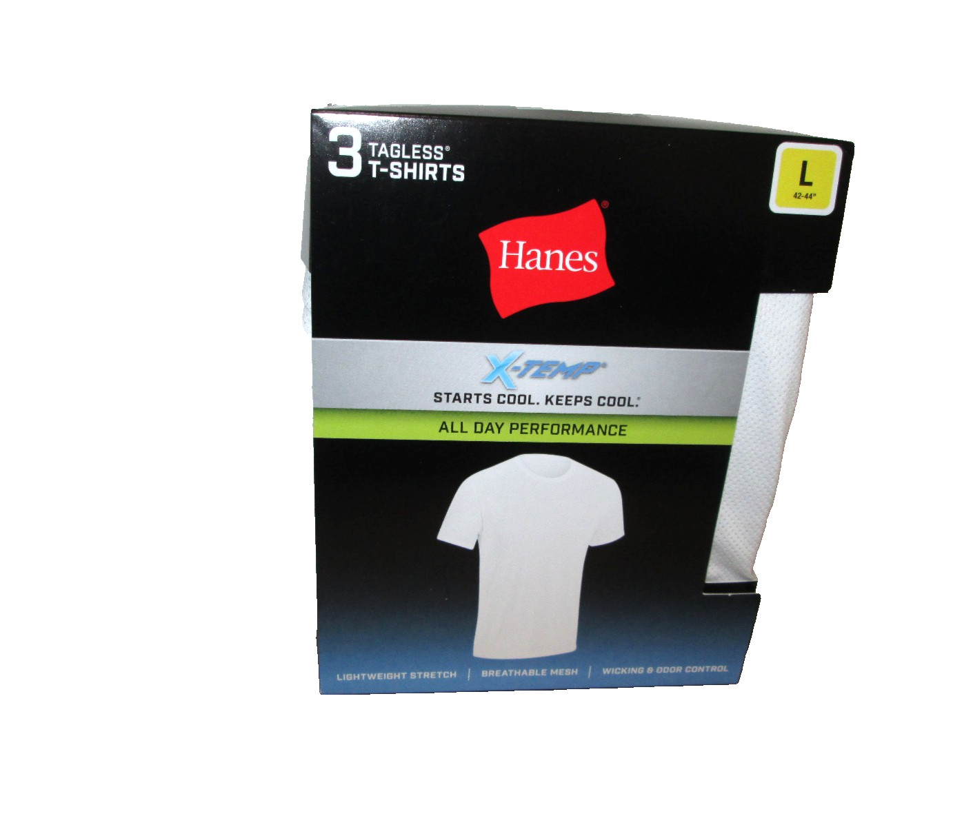 New Hanes Men's 3 Pack X-Temp Breathable Mesh Tagless White T-Shirts M 38-40 gallery
