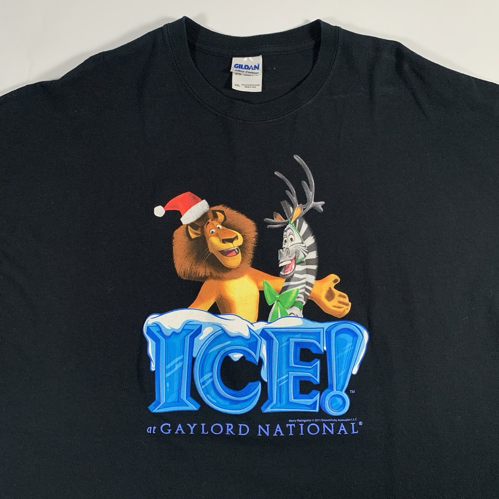 Merry Madagascar Movie Promo T-Shirt Mens 2XL ICE Christmas 2011 Dreamworks