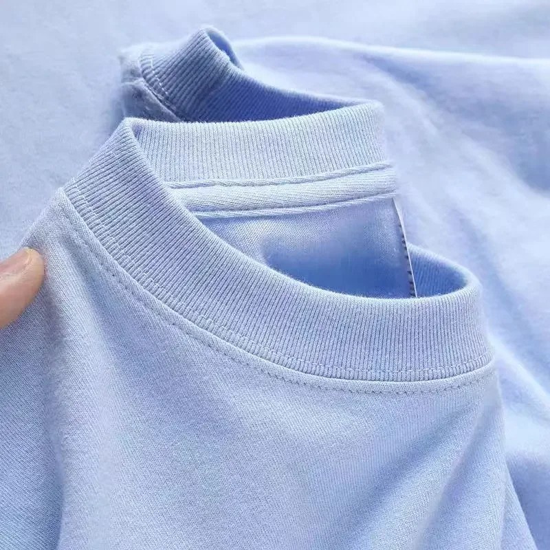 400GSM Heavyweight Oversized T-Shirt Men Cotton Loose Fit Drop Shoulder Tee gallery