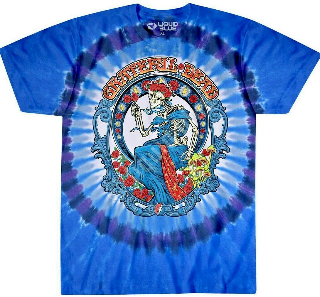Grateful Dead Bertha Robed Skull Mushrooms Tie Dye T-Shirt M L XL 2X 3X 4X 5X 6X gallery