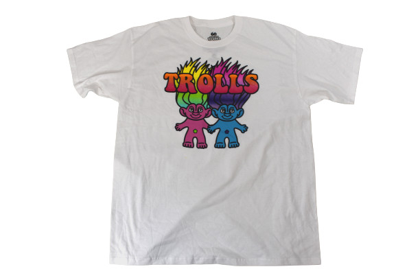 Good Luck Trolls Mens Trolls Graphic White Shirt New L, XL gallery