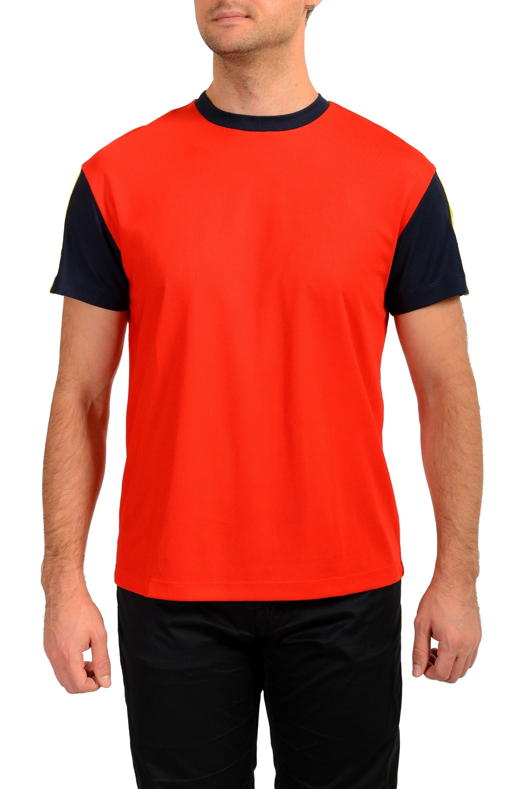 Scuderia Ferrari Men’s “Ferrari Tape” Navy Blue Crewneck Short Sleeve T-Shirt
