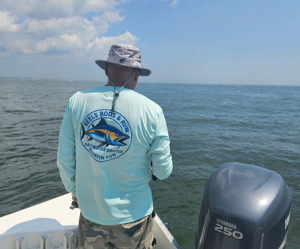 Saltwater Drifter performance bluefin tuna L/S shirt Fishing rum ocean boats