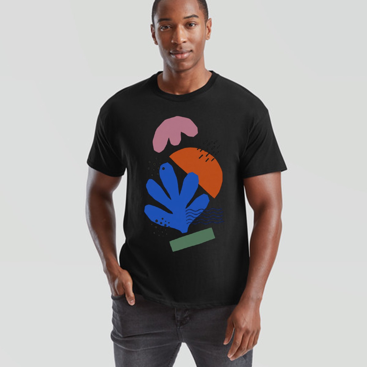 Modern Abstract Art Unisex T Shirt Abstract Shapes Graphic Tee For Art Lovers gallery