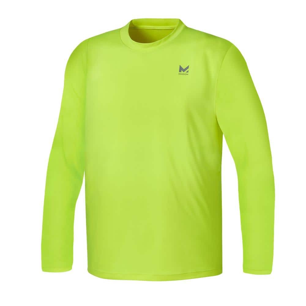 Mission Unisex Large Hi Vis Yellow Cooling Long Sleeve Performance Shirt gallery