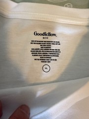 Goodfellow & Co Men’s White Solid Crew Neck Short Sleeve Cotton T-Shirt XL