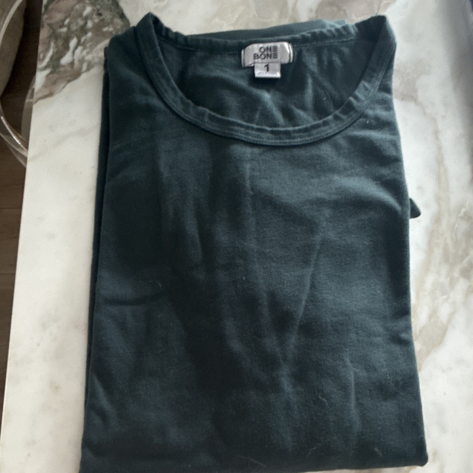 ONE BONE Men's Green Solid Crew Neck Short Sleeve T-Shirt, Size 1 Regular gallery