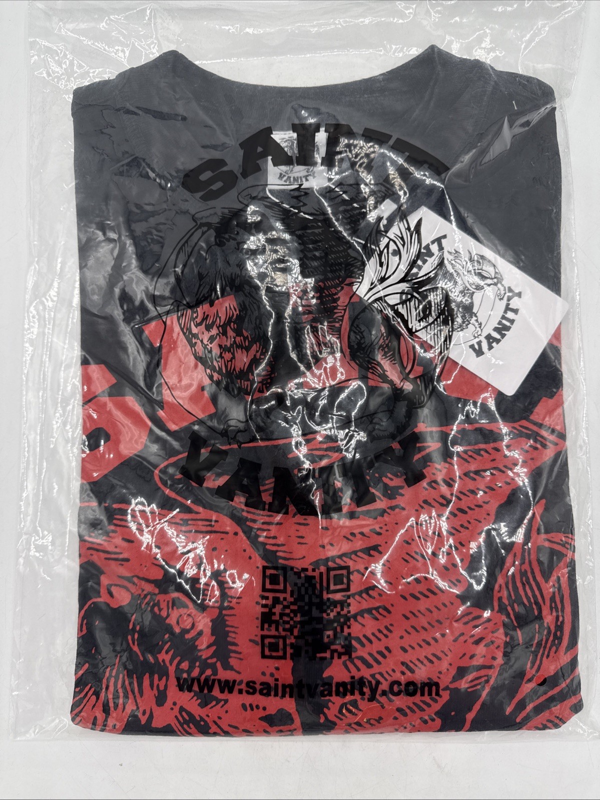 Saint Vanity Griffin Tee T-Shirt Black / Red Size Small NWT gallery