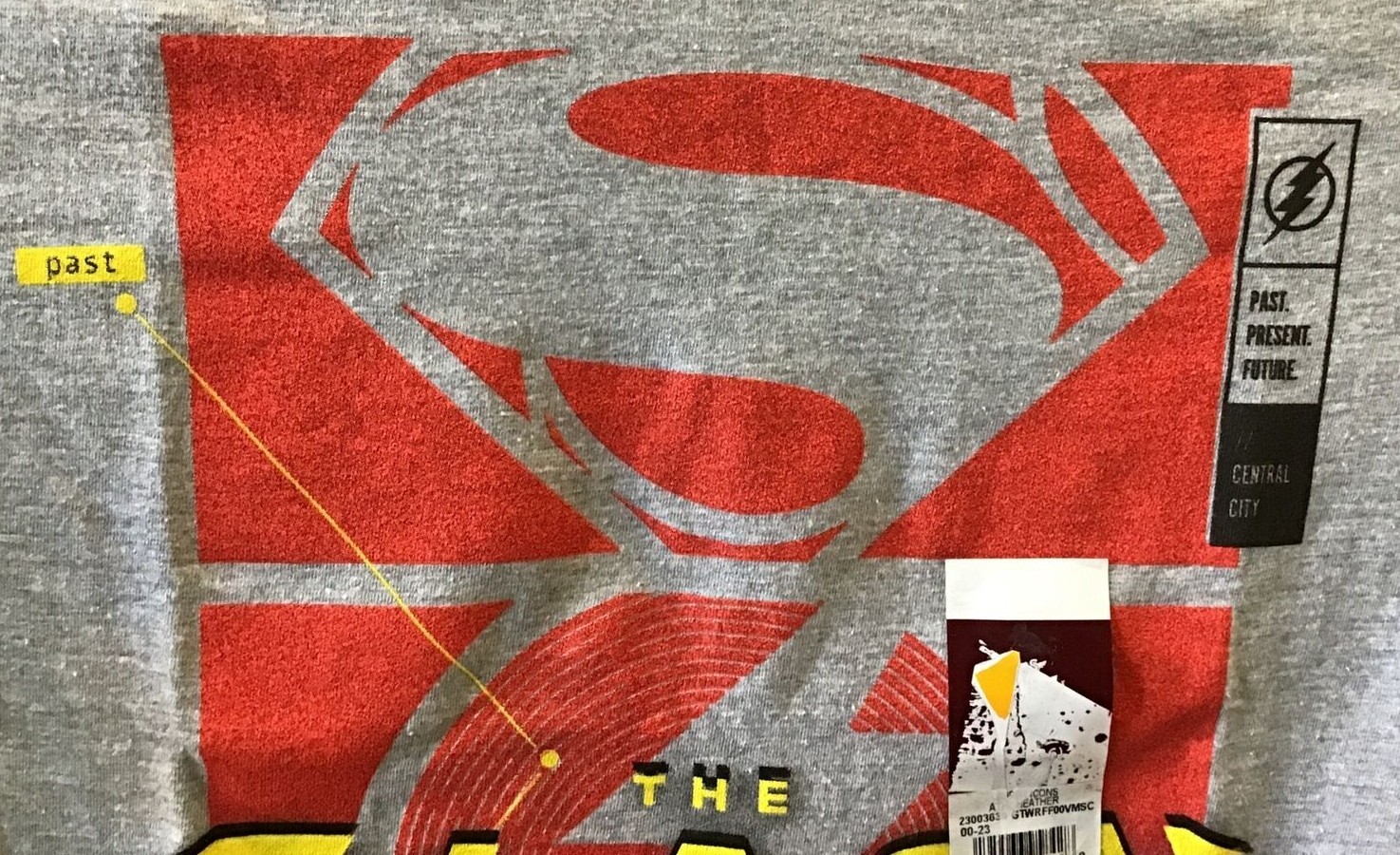DC Comics THE FLASH Super Icons Men's S, M, L, XL, 2X, 3XL Heathr Gray Shirt S/S gallery