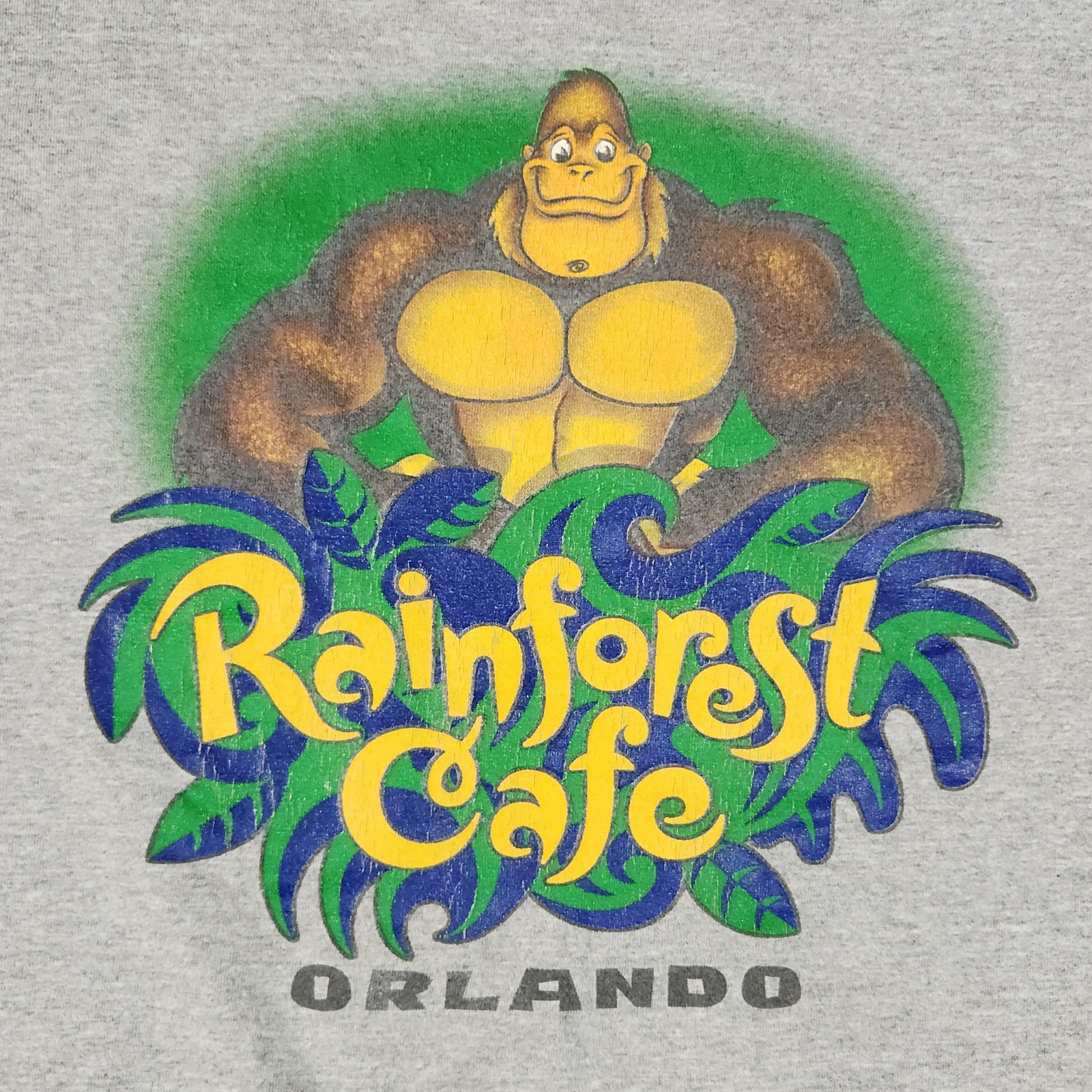Vintage Rainforest Cafe Orlando Mens Shirt Size XL Gray Ape Gorilla gallery
