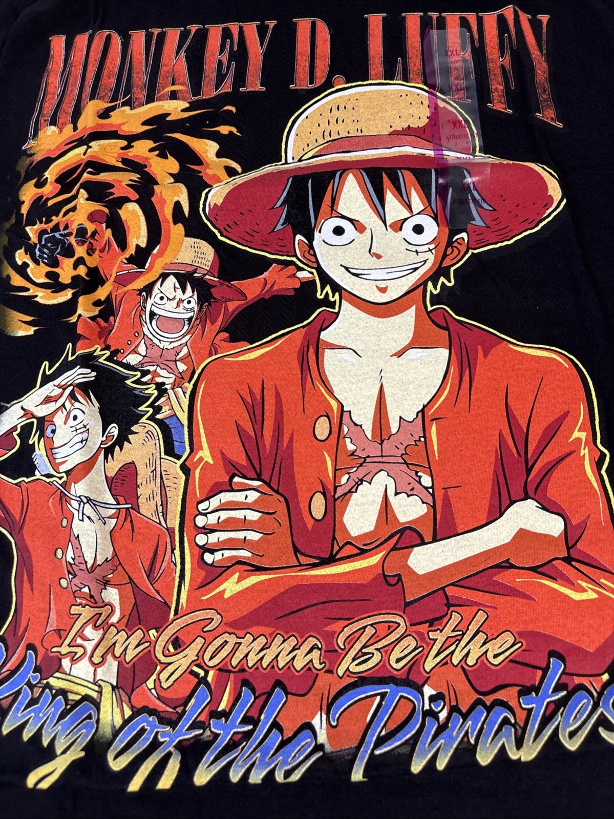 One Piece Black Short Sleeves Monkey D Luffy T-Shirt Size XL gallery