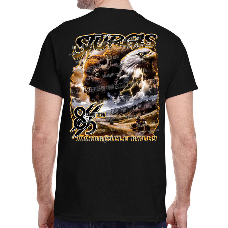 2025 Sturgis Motorcycle Rally Buffalo Eagle T-Shirt No Harley