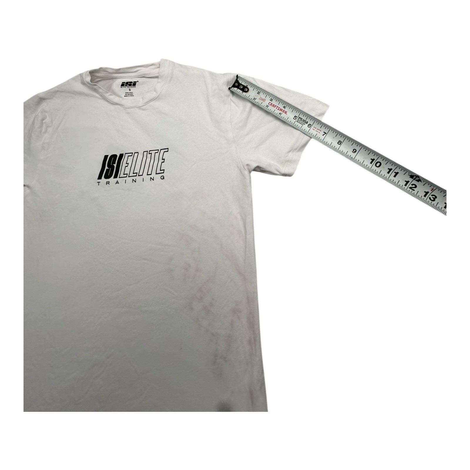 Elite Training White Graphic T Shirt Size S Cotton Spandex gallery