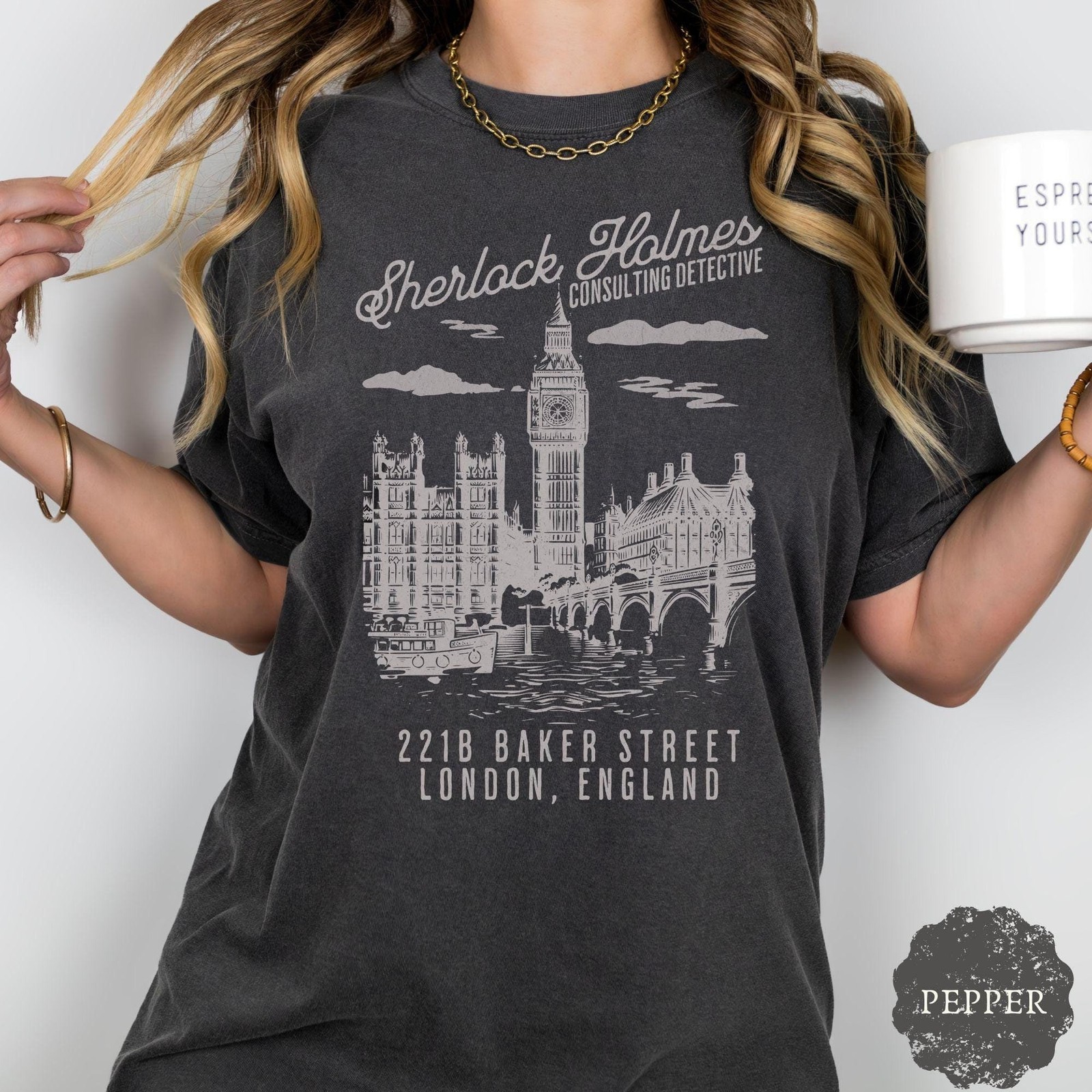 Sherlock Holmes London Shirt 221B Baker Street Tee Detective Mystery Bookish Gif gallery