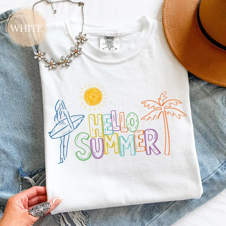 Hello Summer Comfort Tee Summer gallery