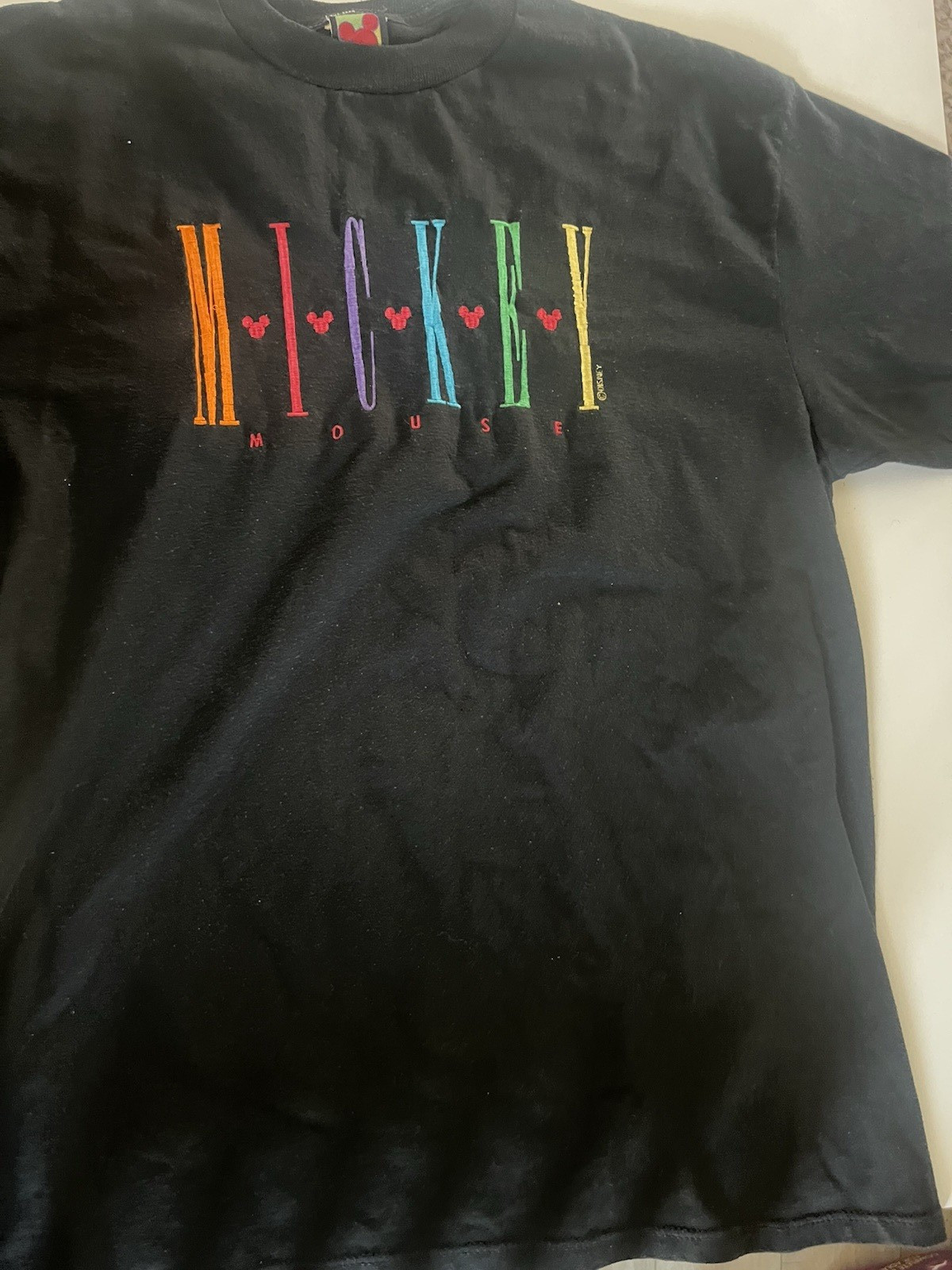 Mickey Unlimited Disney Mickey Mouse Black Graphic Short Sleeve Tee XL 90s gallery