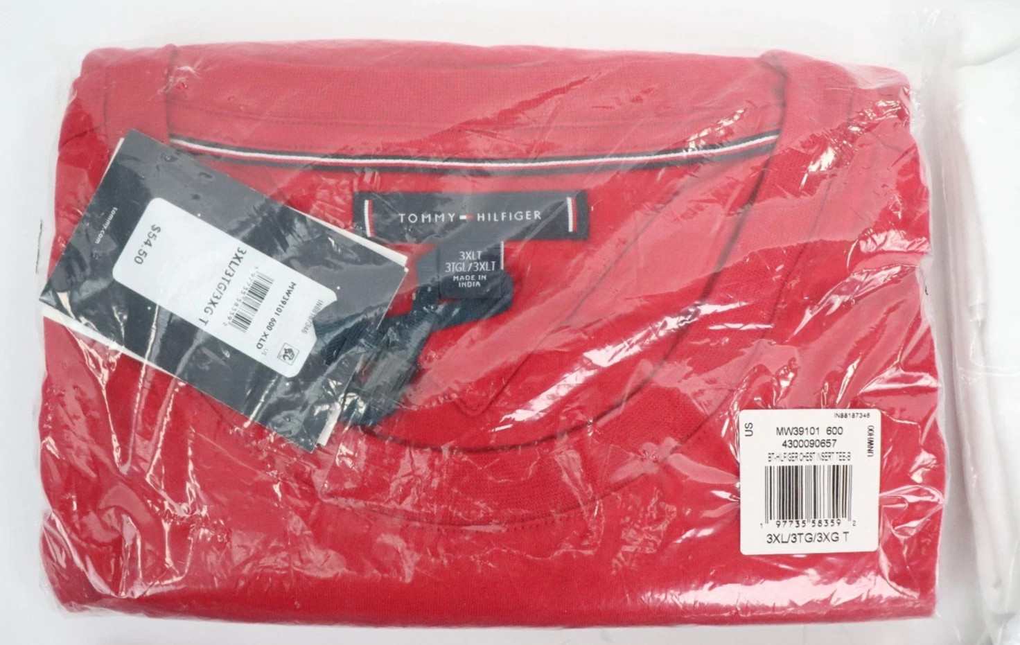 Tommy Hilfiger Men's Big & Tall Chest Insert Short Sleeve T-Shirt RED 3XLT NWT gallery