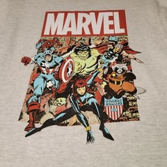 MARVEL COMICS Shirt Mens Small Gray Golden Age Avengers Casual Hulk Thor NWT