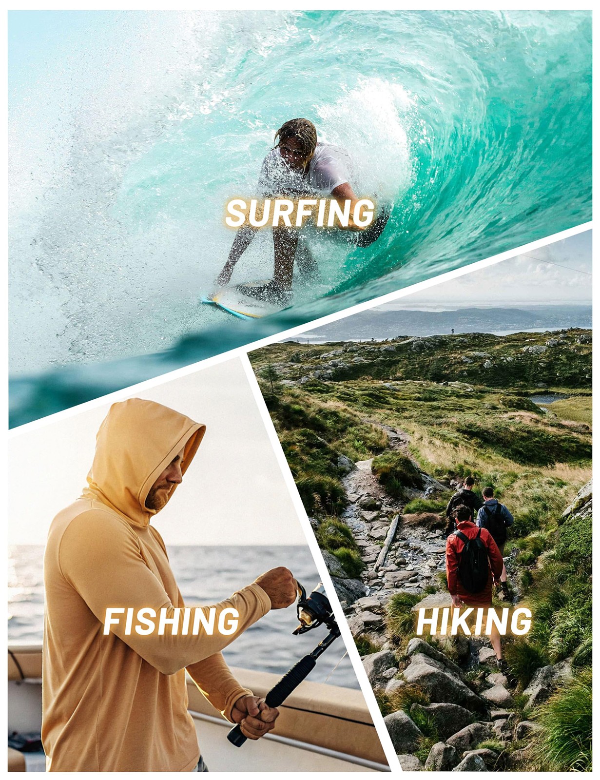 UPF50+ Mens Sun Block Hoodie Long Sleeve Skin Protection Sun Shirts Fishing Tops gallery