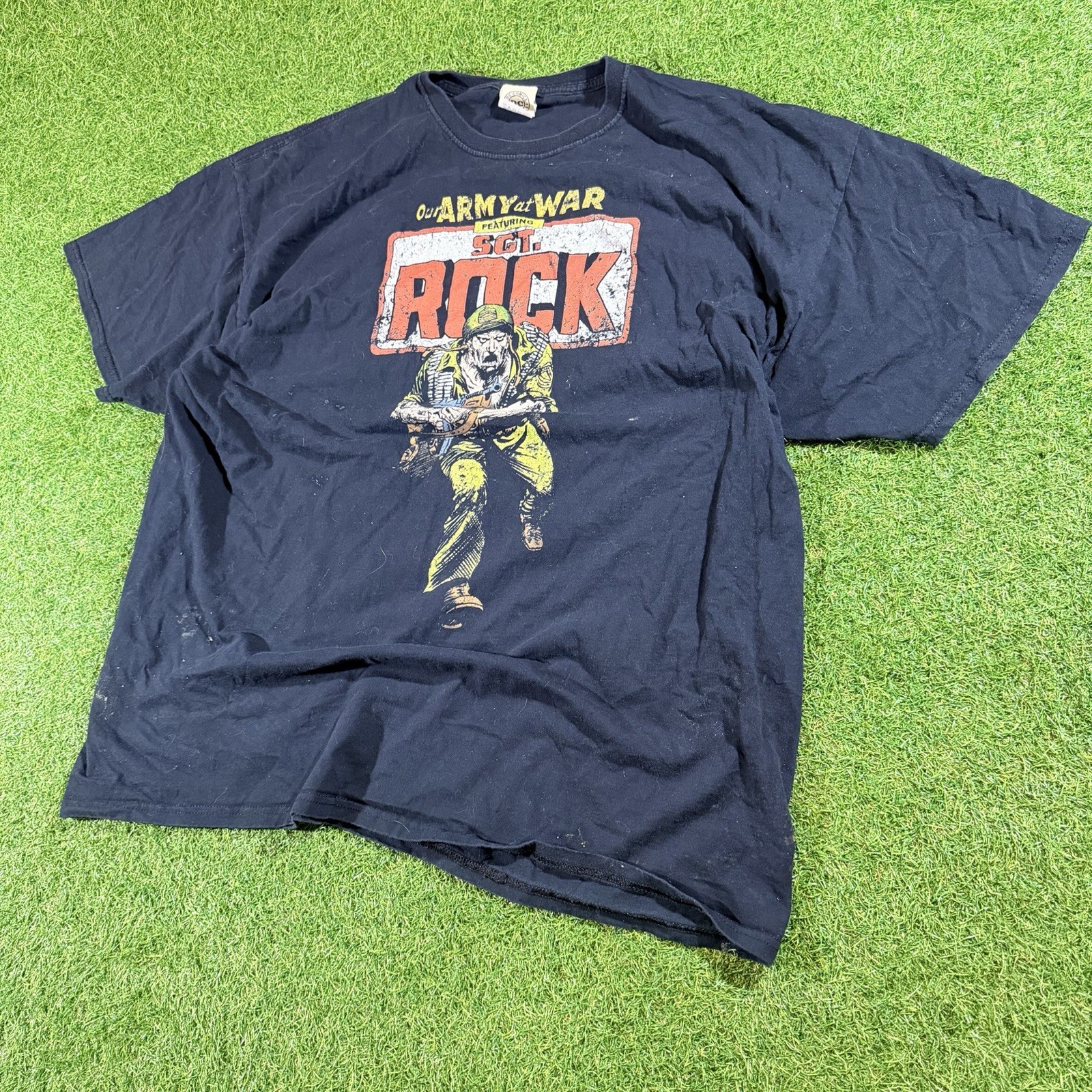 DC Comics 2015 Y2K Sgt. Rock - “Our Army At War” - Black Shirt - 2XL gallery