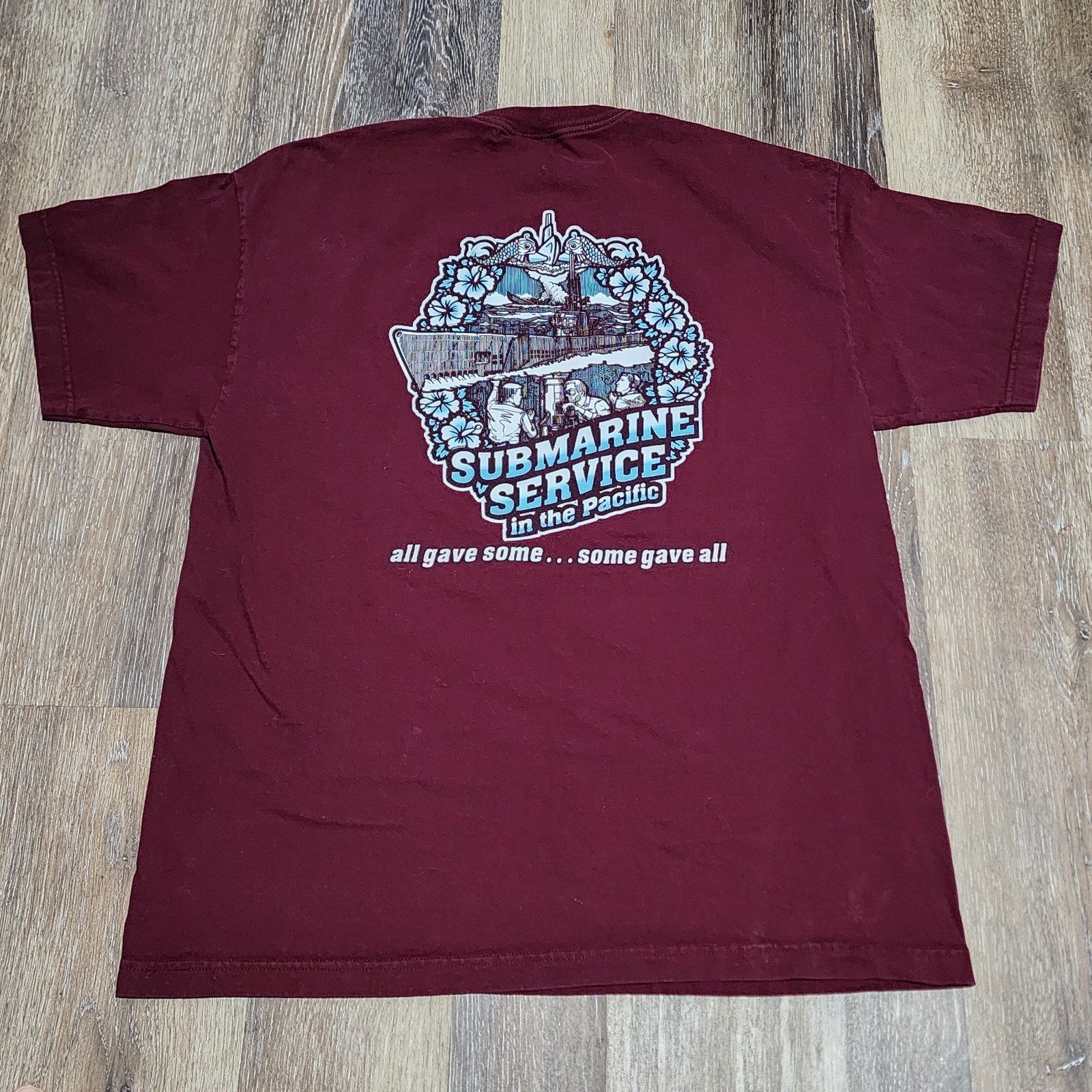 Submarine Service in the Pacific Red Maroon Shirt All Gave Some Men’s Size XL
