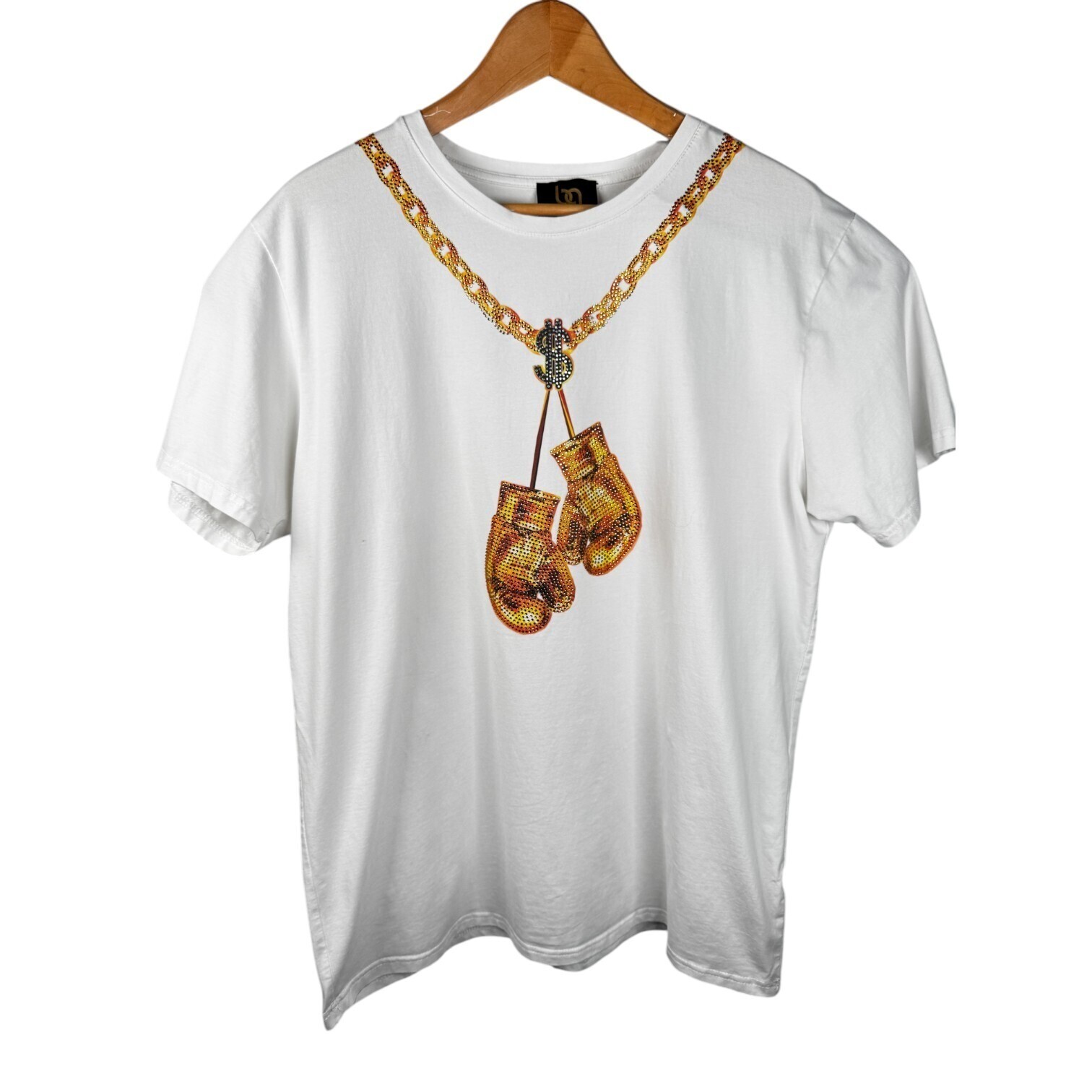 Bourgeois Avenue Paris Mens XL T-Shirt Boxing Novelty Beaded Streetwear Hip Hop gallery