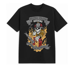 Master Stream Designs Firehouse Approved Shirt, Vintage Skull Firefighter Graphi