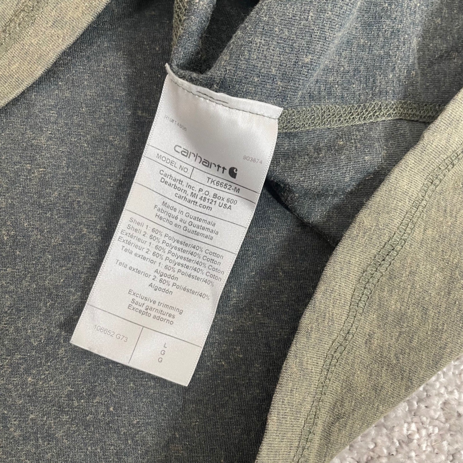 Carhartt Force T Shirt Mens Large Relaxed Fit Pocket Utility Performance Green gallery