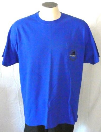 American Fisherman Blue XL Pocket T-Shirt Billfish Grandslam Cotton gallery
