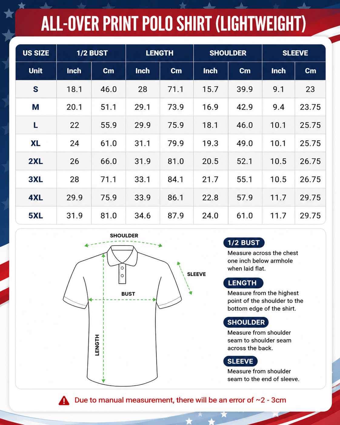 Patriotic Freedom Polo Shirt Mountain Eagle Golf Performance Casual Men (S-5XL) gallery