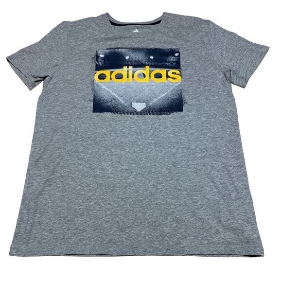 Adidas Baseball Home Plate T-Shirt Grey Men’s XL Activewear Athletic Casual gallery