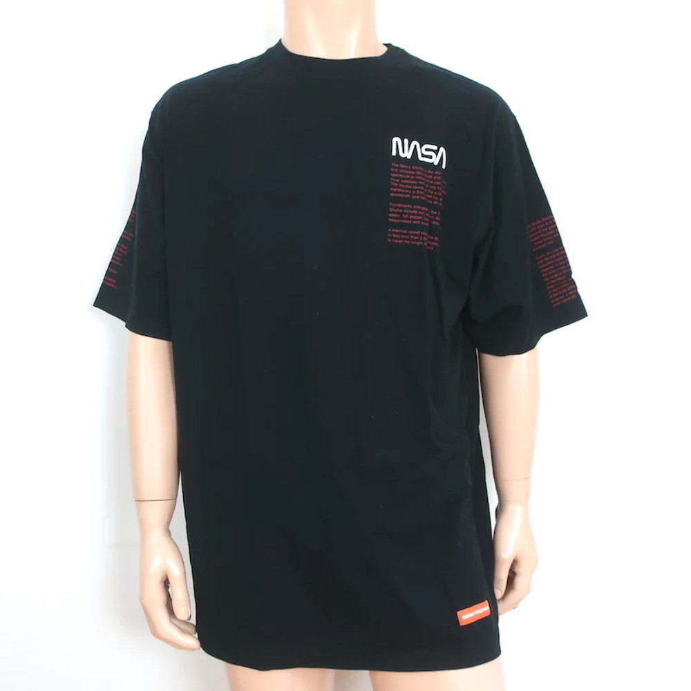 Heron Preston NASA Facts T-Shirt Black Size Large Short Sleeve Tee NEW gallery