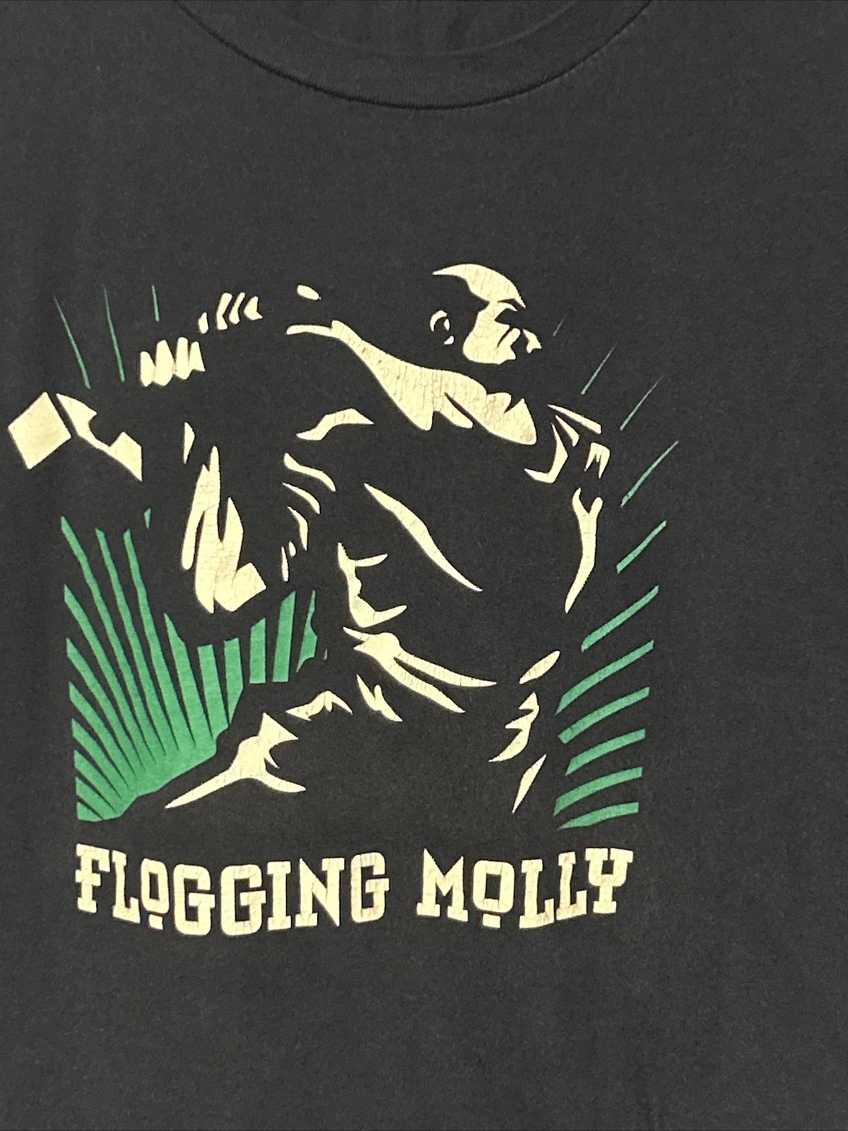 FLOGGING MOLLY Celtic Punk Rock Music Hammer Man Graphic T-Shirt Adult Size L gallery