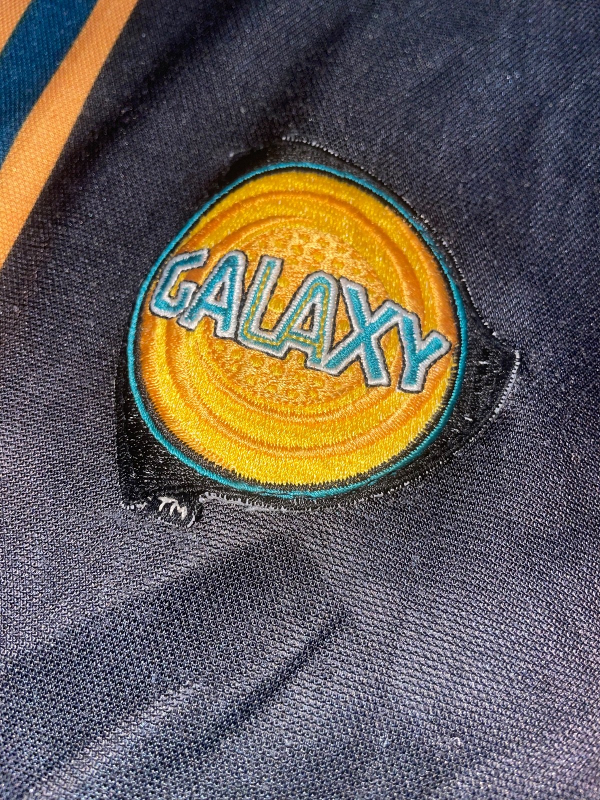 VTG LA Galaxy Jersey Green Mens Sz Small Made in USA Polyster Score First gallery