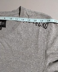 Marc ECKO CUT & SEW Mens Gray Side Print Logo V Neck Size Medium Y2K