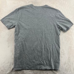 Nike Tee Athletic Cut Men Size L Solid Gray Sparkling Logo Crew-Neck T-Shirt