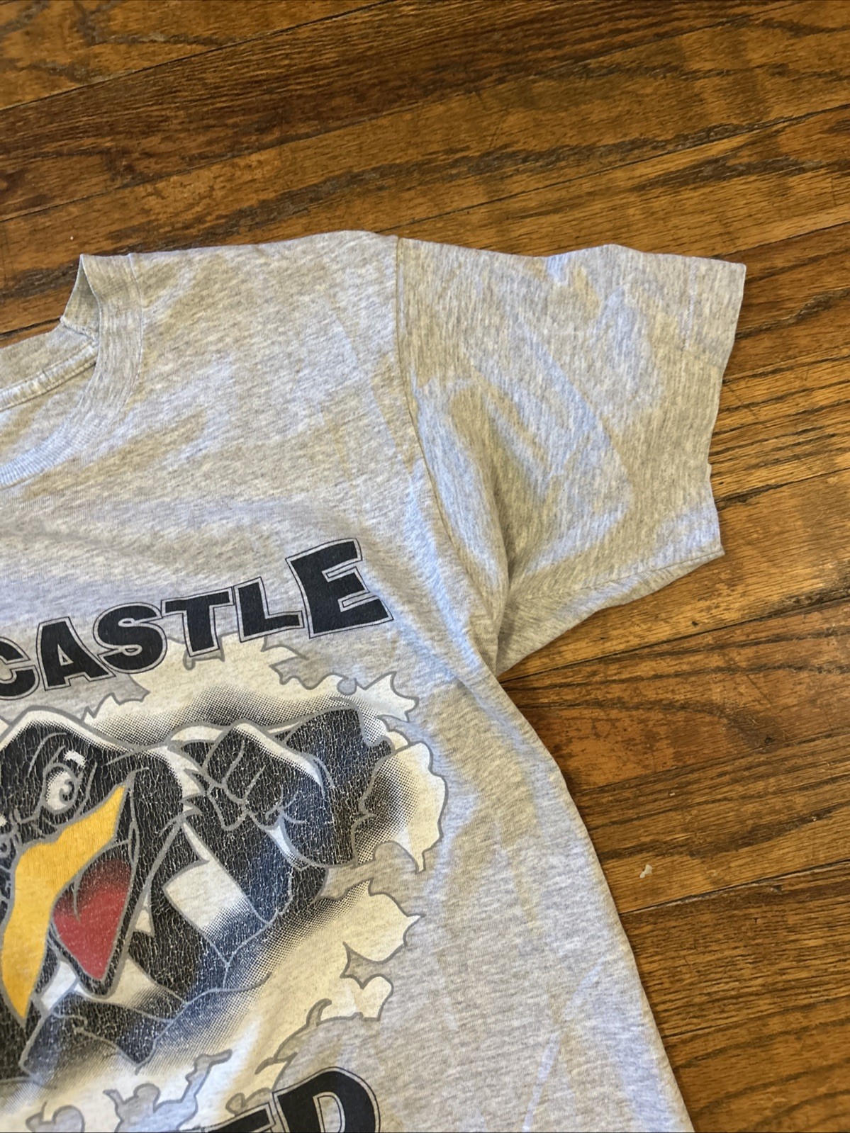 Vintage 1990s Large Newcastle United Soccer Toon Army Breakthrough TShirt Large gallery