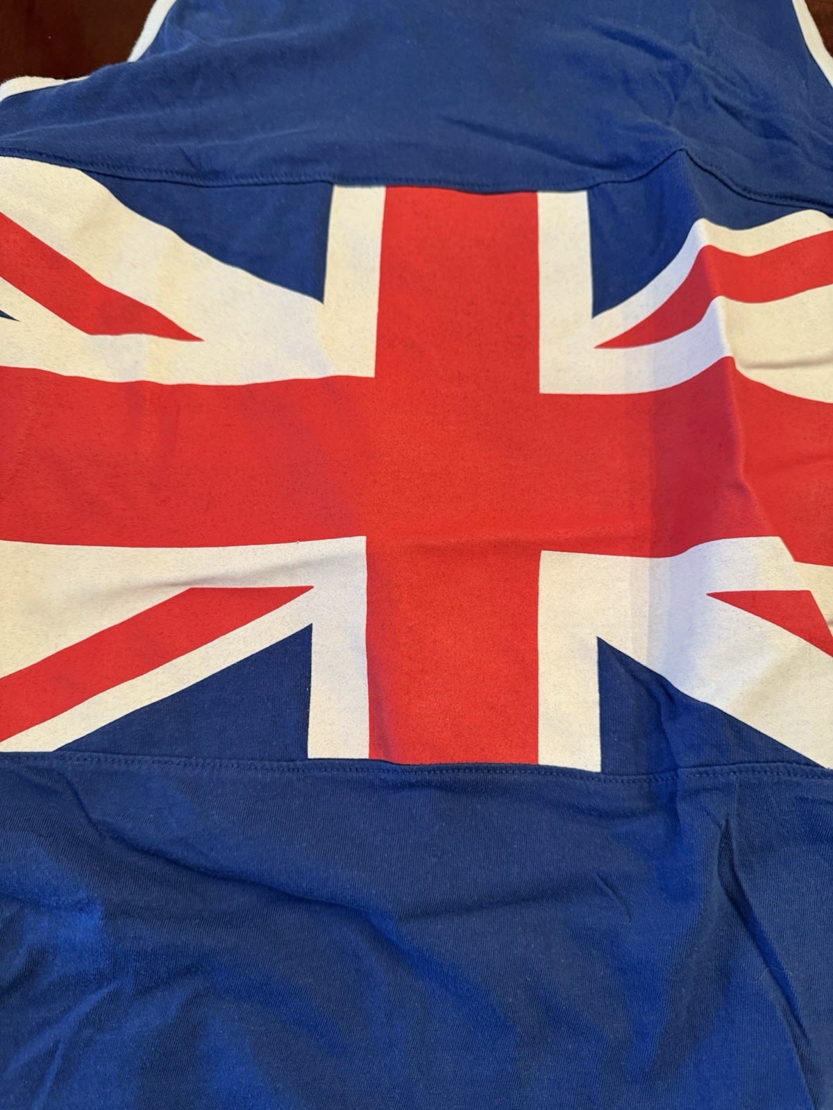 Ripple Junction Men’s Blue Union Jack Flag Tank Top Medium Shirt gallery