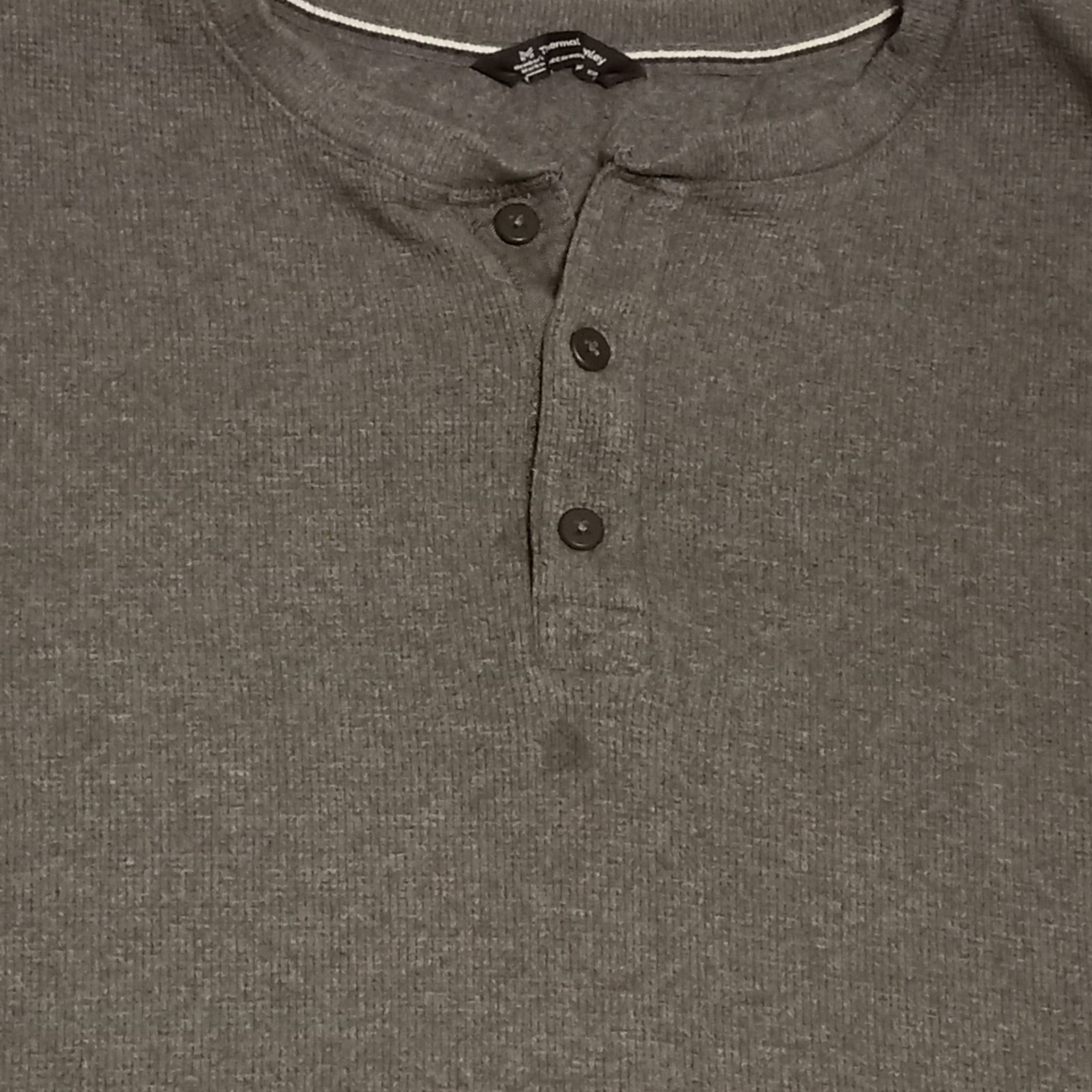 FREE SHIPPING Members Mark Men 2X Thermal Henley Long Sleeve Shirt ** 2JC17 gallery