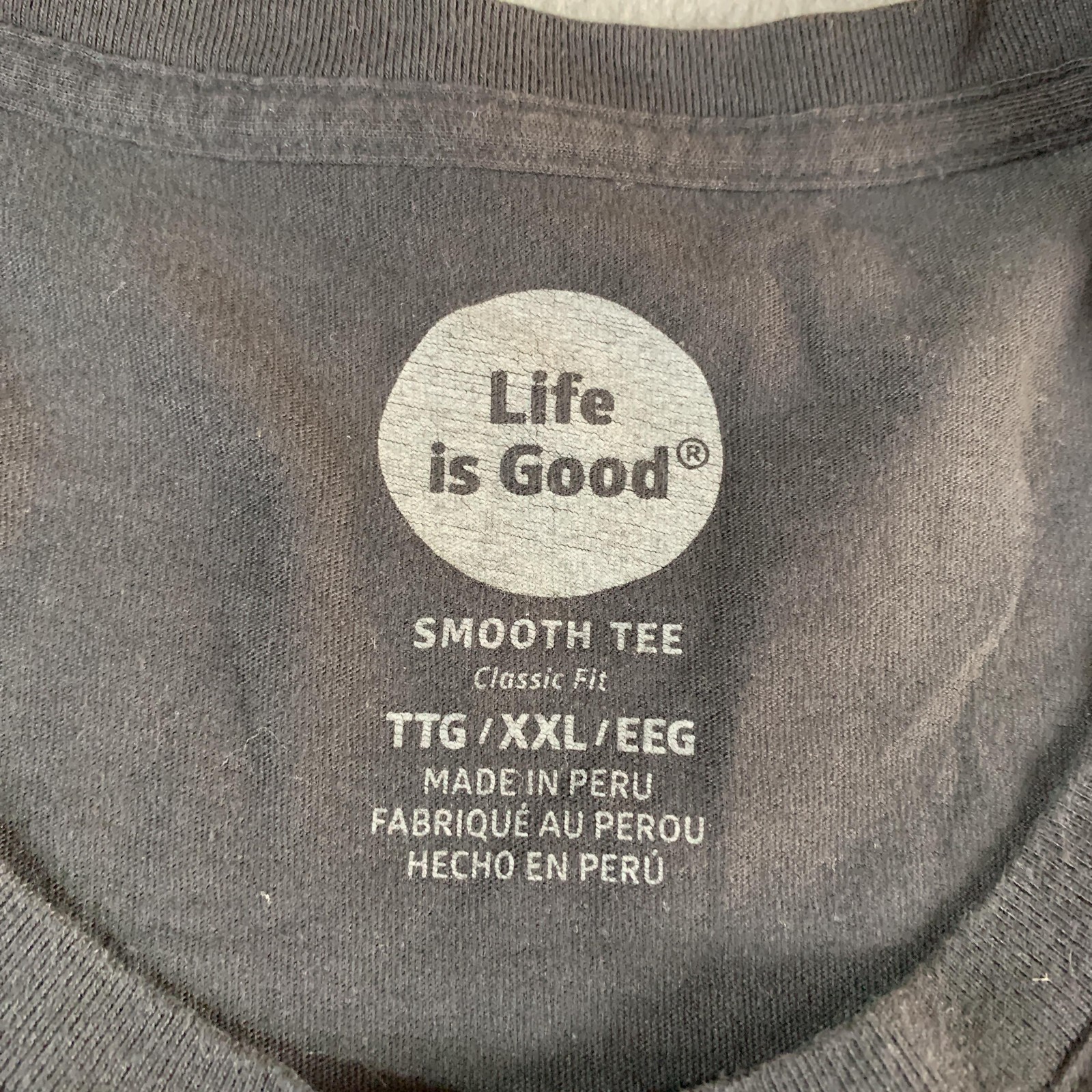 Life Is Good Shirt Mens 2XL Gray Truck Guitar Positive Lifestyle Graphic Tee gallery